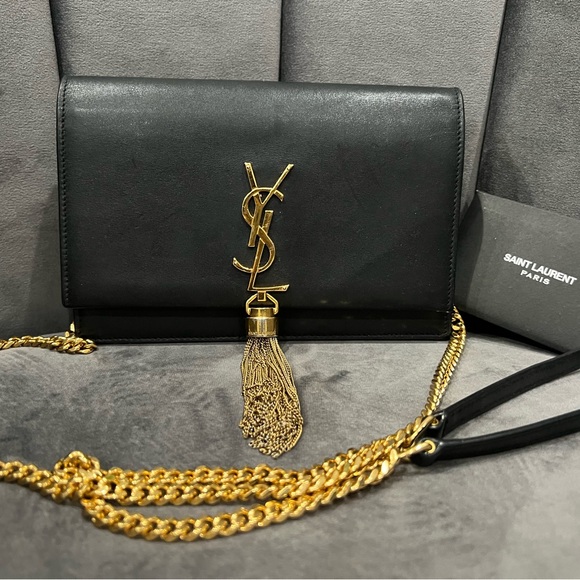 Yves Saint Laurent Handbags - Yves Saint Laurent Kate Monogram Tassel crossbody bag